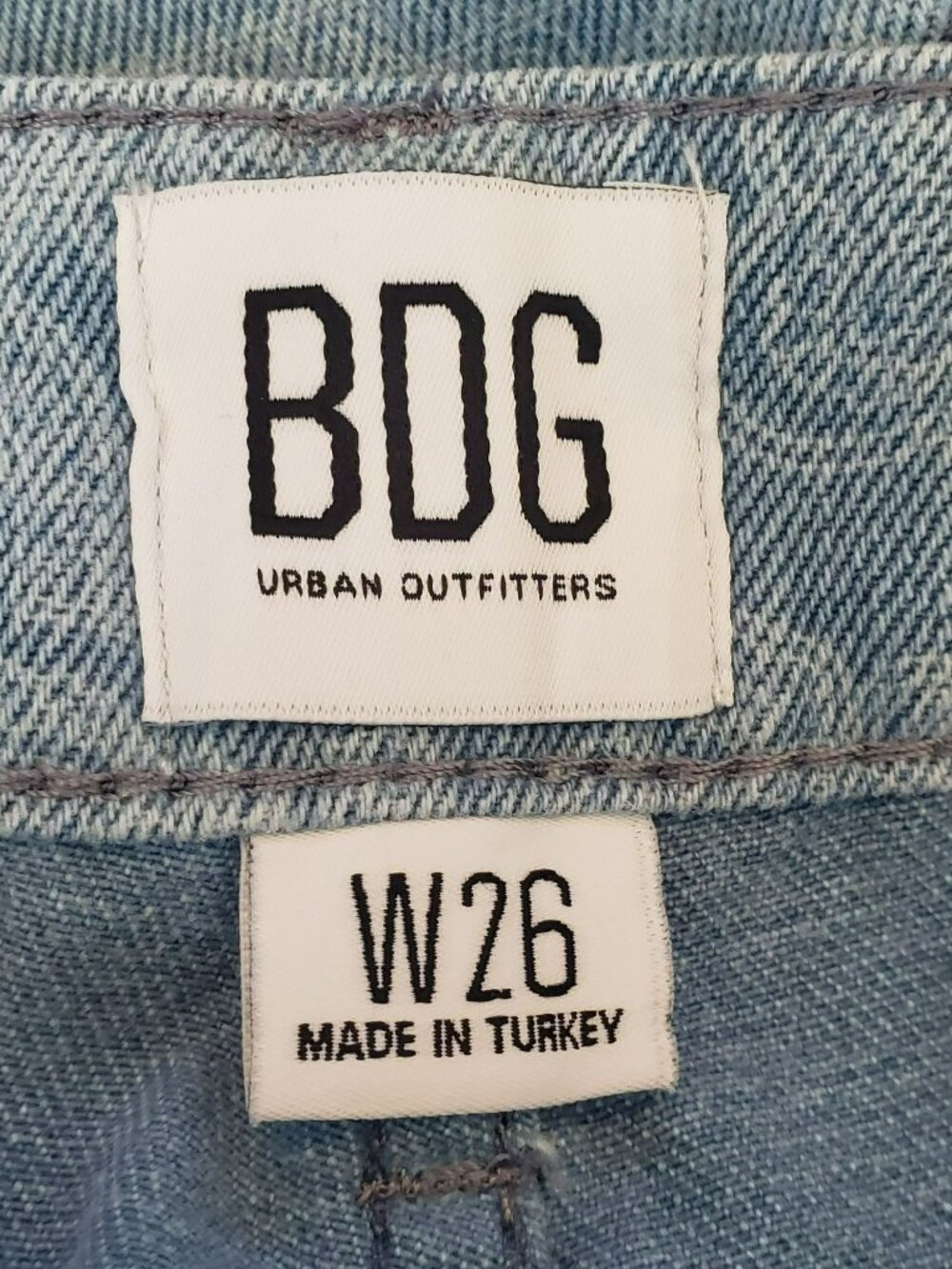 BDG Urban Outfitters Blue Paisley Patchwork Bandana Print Mom Jeans Retro Vtg - Picture 4 of 11